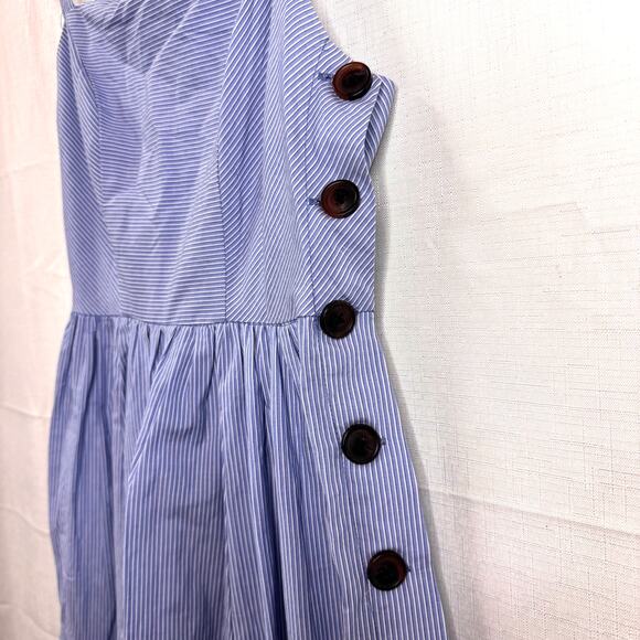 UO Kaye Midi Dress Size XS 100% Cotton Sundress Pinstripe Coastal Cottage Preppy - Picture 4 of 12
